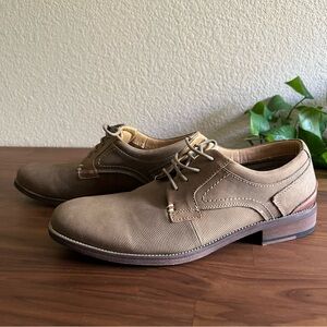 Steve Madden Mychel Plain Toe Derby Nubuck Tan Shoes, Men's 9.5